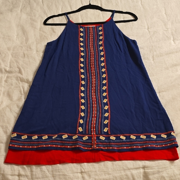 THML Blue and Red Mini Dress - Picture 5 of 14